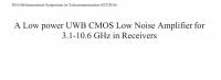 A Low power UWB CMOS Low Noise Amplifier 
